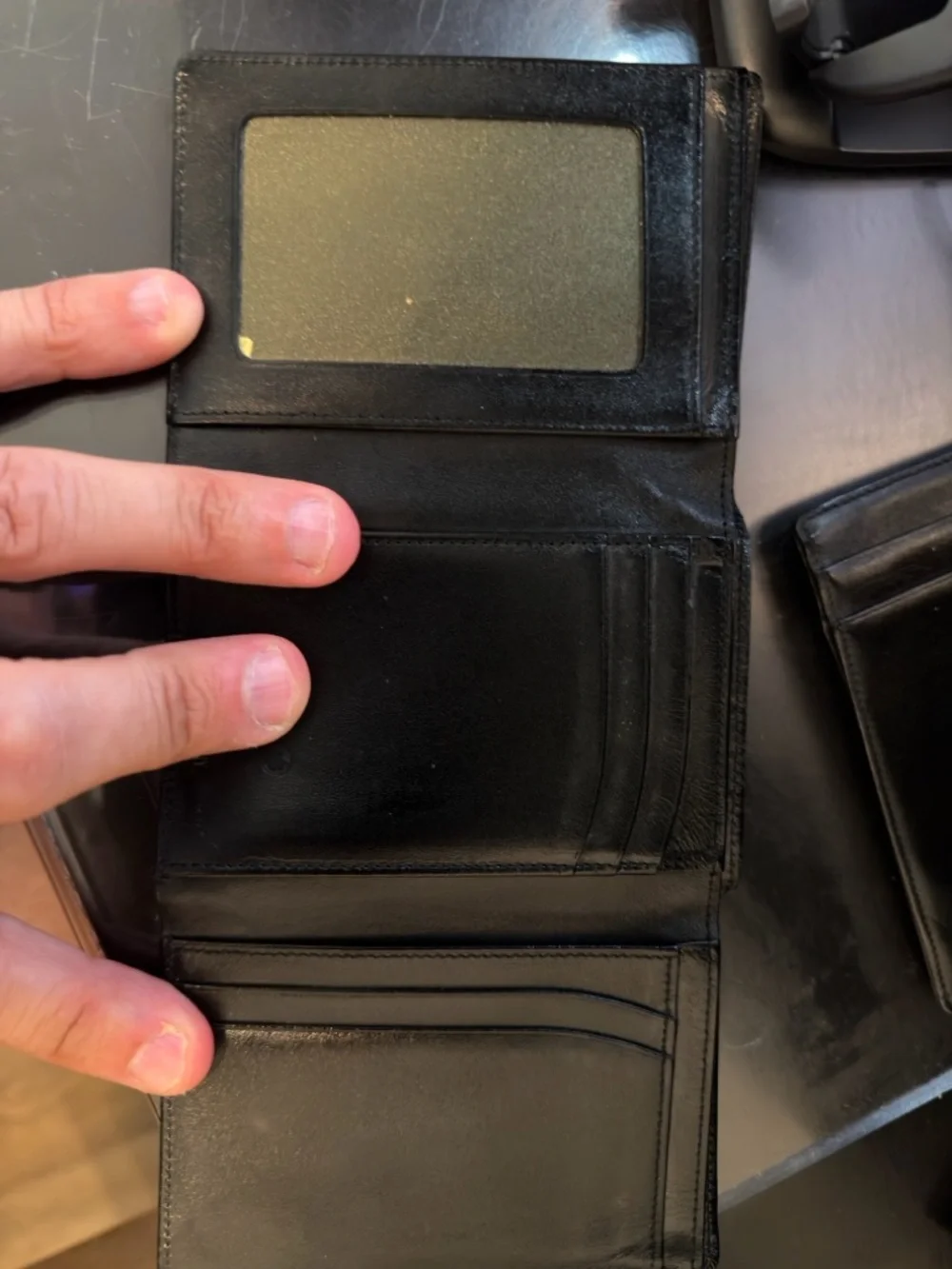 Montblanc Black Leather Money Clip Wallet